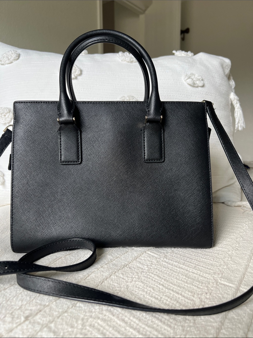 kate spade black saffiano leather satchel - Picture 2 of 14